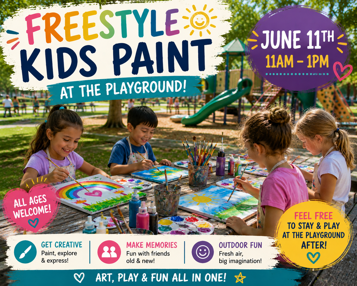 6/11 Kids Freestyle Paint at the Playground